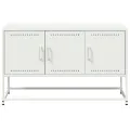 Meuble TV blanc 100,5x39x60,5 cm acier