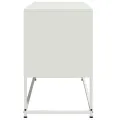 Meuble TV blanc 100,5x39x60,5 cm acier