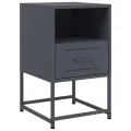 Tables de chevet 2 pcs anthracite 36x39x60,5 cm acier