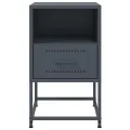 Tables de chevet 2 pcs anthracite 36x39x60,5 cm acier