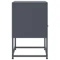 Tables de chevet 2 pcs anthracite 36x39x60,5 cm acier