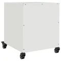 Tables de chevet 2 pcs blanc 36x39x43,5 cm acier