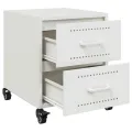 Tables de chevet 2 pcs blanc 36x39x43,5 cm acier