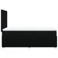 cadre de lit avec matelas Noir 90x190 cm Tissu