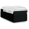 cadre de lit avec matelas Noir 90x190 cm Tissu