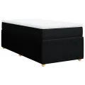 cadre de lit avec matelas Noir 90x190 cm Tissu