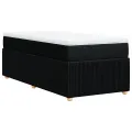 cadre de lit avec matelas Noir 90x190 cm Tissu