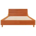 Cadre de lit sans matelas cire marron 90x200 cm bois pin massif