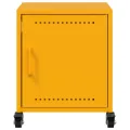 Tables de chevet 2 pcs jaune moutarde 36x39x43,5 cm acier