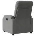 Fauteuil inclinable gris foncé tissu microfibre