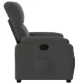 Fauteuil inclinable gris foncé tissu microfibre