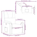 Fauteuil inclinable gris foncé tissu microfibre