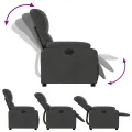 Fauteuil inclinable électrique gris foncé tissu microfibre