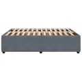 Cadre de lit sans matelas gris foncé 160x200 cm velours