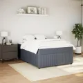 cadre de lit et matelas Gris foncé 160x200cm Velours