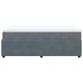 cadre de lit et matelas Gris foncé 160x200cm Velours