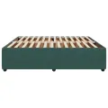 Cadre de lit sans matelas vert foncé 200x200 cm velours