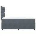 cadre de lit et matelas Gris foncé 90x200 cm Velours