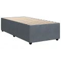cadre de lit et matelas Gris foncé 90x200 cm Velours