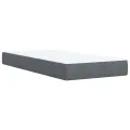 cadre de lit et matelas Gris foncé 90x200 cm Velours