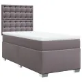 cadre de lit avec matelas Gris 80x200 cm Similicuir