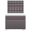 cadre de lit avec matelas Gris 80x200 cm Similicuir