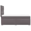 cadre de lit avec matelas Gris 80x200 cm Similicuir