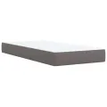 cadre de lit avec matelas Gris 80x200 cm Similicuir