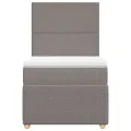 cadre de lit avec matelas Taupe 90x190 cm Tissu
