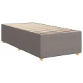 cadre de lit avec matelas Taupe 90x190 cm Tissu