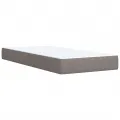 cadre de lit avec matelas Taupe 90x190 cm Tissu
