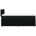cadre de lit avec matelas Noir 90x190 cm Tissu