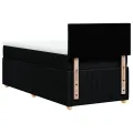 cadre de lit avec matelas Noir 90x190 cm Tissu