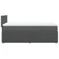 cadre de lit et matelas Gris foncé 90x190 cm Tissu