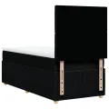cadre de lit avec matelas Noir 90x190 cm Tissu