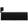 cadre de lit avec matelas Noir 90x190 cm Tissu