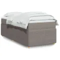 cadre de lit avec matelas Taupe 90x190 cm Tissu
