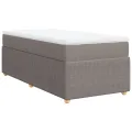 cadre de lit avec matelas Taupe 90x190 cm Tissu