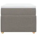 cadre de lit avec matelas Taupe 90x190 cm Tissu