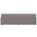 cadre de lit avec matelas Taupe 90x190 cm Tissu