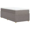 cadre de lit avec matelas Taupe 90x190 cm Tissu
