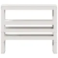 Tête de lit avec étagères blanc 90 cm bois massif de pin