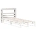 Tête de lit avec étagères blanc 90 cm bois massif de pin