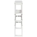 Tête de lit avec étagères blanc 90 cm bois massif de pin