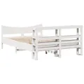 Cadre de lit avec tête de lit blanc 120x190 cm bois pin massif