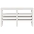 Tête de lit avec étagères blanc 135 cm bois massif de pin