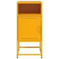 Tables de chevet 2 pcs jaune moutarde 36x39x78 cm acier