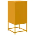 Tables de chevet 2 pcs jaune moutarde 36x39x78 cm acier