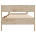 Cadre de lit sans matelas 75x190 cm bois de pin massif