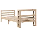 Cadre de lit sans matelas 75x190 cm bois de pin massif